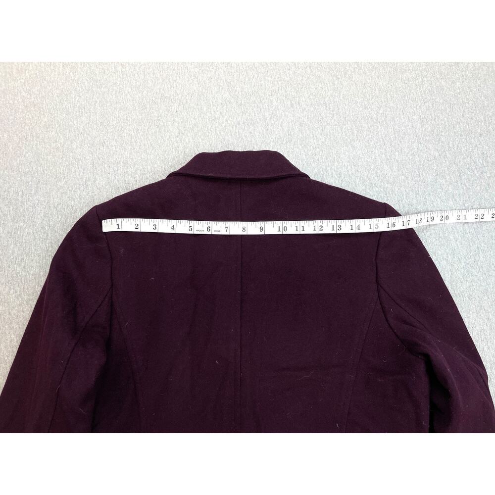 LL Bean Blazer Women 14 Purple Cashmere Wool 3-Button Jacket Single Breast Lined - Picture 9 of 10